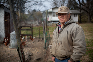 Ken Schlote sells the eggs from his chickens as a hobby. He makes his living from the 25 head of cattle he raises on his land. 
 Though he could sell the land to the many developers who have made him offers, he says he is not leaving.