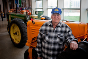 Lou Garrett is the president of River Valley Antique Association he started collecting
 tractors after inheriting his dad’s old tractor. He now has 12 antique tractors that he takes to shows,
 parades and other events like this week’s Greater Peoria Farm Show.