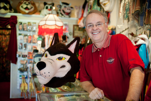 Steve Spain is the owner of The Costume Trunk. He is also ‘the Janitor, bookkeeper, stock clerk’. 
 He says ‘after 31 years, I am starting to figure it out… it’s just a toy store for big people’.
