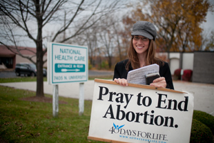 Anna Price of West Peoria is participating in the 40 days for Life campaign. Since September 26th she has spent an hour 
each morning praying for an end to abortion and ‘praying for everyone, because people are hurting’.