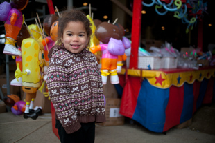 Kahana Hamilton (age 4) is attending the circus at the Peoria Expo Center with her family. 
This is her first time to see a circus. Her favorite part is ‘the elephants’ she said.