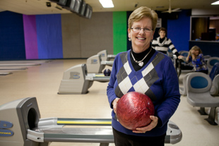 Lisa Pfohl has a 160 bowling average. Her highest score is a 235, but it is not the numbers that bring 
her to the Lanes for 3 different leagues. ‘I like the social aspect, I like to visit with my friends’ she said.