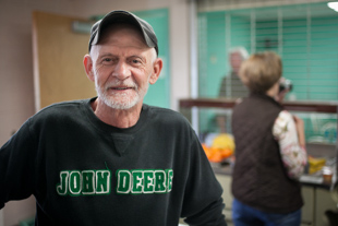 James B Jones works at Neighborhood House in Peoria. He helps every Sunday with the Feed the Hungry program.
 He said it is a good work environment and finds it rewarding to be helping people.