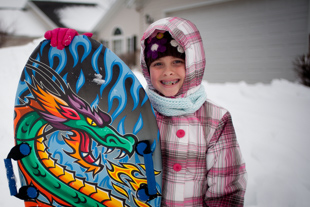 After every big snow, the plow makes a big pile in front of Lauren Field’s house
 making the perfect sledding hill for her and her friends to enjoy.