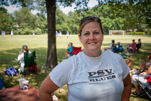 Lauren Blasek has played for the German-American Central Society’s soccer team, the PSV Lady Blues, since she moved here 7 years ago from St. Louis. The group also has two men’s teams and has gathered up a host of 
championships in the Central Illinois Soccer League over the years.