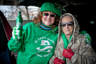 Kathy Dubois-Barnhart and her mother Genevieve Dubois are members of the
 St. Patrick Society of Peoria.  The organization is more than a one day event,
 ‘we have outings all year, we celebrate being Irish and being part of Peoria, it’s a good time,’  she said.