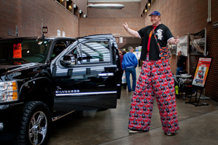 John Measner from Chicago has been a magician and performer since he was in a talent competition at the age of 12. Then his dad would drive him to his shows, now he performs 350 shows a year. This weekend he is at the Central Illinois Auto Show.